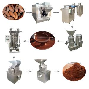 China ACP Cocoa Powder Making Machine 200kg H Peeling Cocoa Bean Roaster Machine on sale