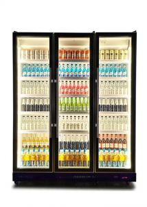Best 3 Doors Display Bottle Liquor Beer Refrigerator Auto Defrost No Light Box wholesale