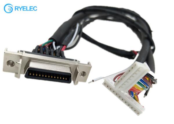 Cheap 180 Degree HPCN Female 26 Pin SCSI Connector To 8 Pin 12 Pin 87439 With M4 Terminal Cable for sale