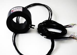 Multi - Point Contact Slip Ring Assembly 80mm Through Hole Size Fiber Brush Technology