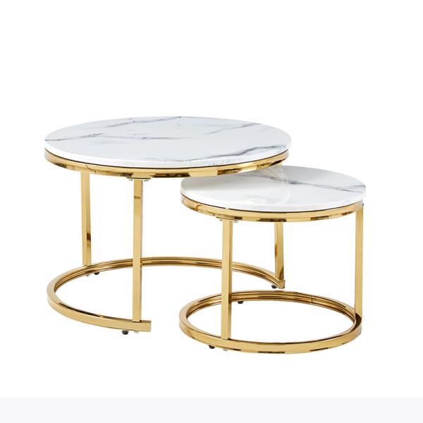 Cheap Iron Simple Round Slate Coffee Table Living Room Nordic Home Marble Coffee Table for sale