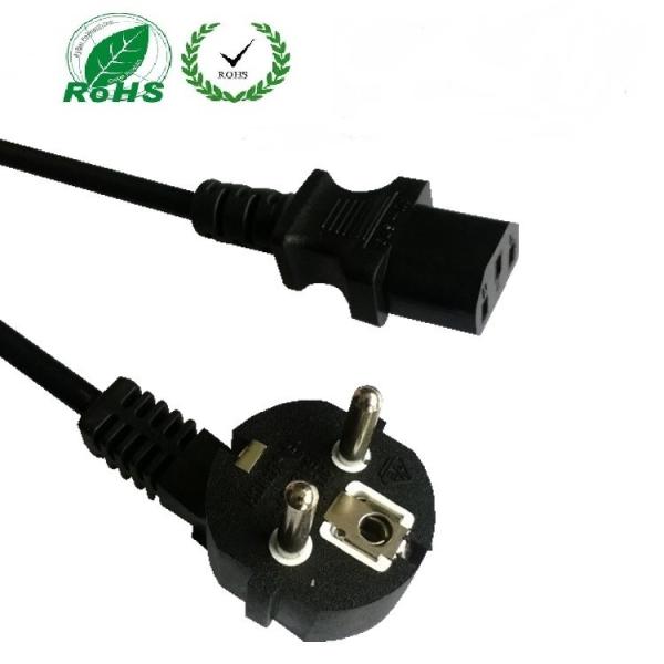 Cheap European Schuko plug to C13 power cord, VDE approved cordset with CEE7/7 plug for sale