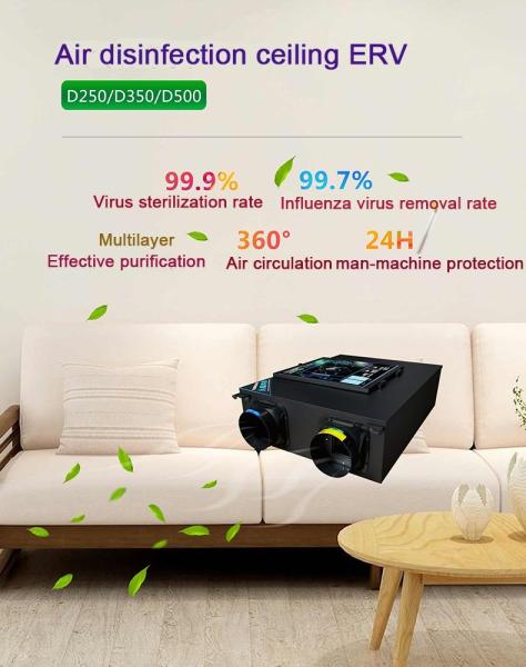 Cheap Energy Recovery ERV HRV 100m2 Fresh Air Ventilator For Home for sale