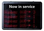 wireless number calling system queue management including ticket printer and