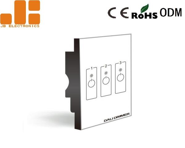 Cheap DALI Touch Panel LED Dimmer Switch With 3 Channels Output Address Control By Dip Switch for sale