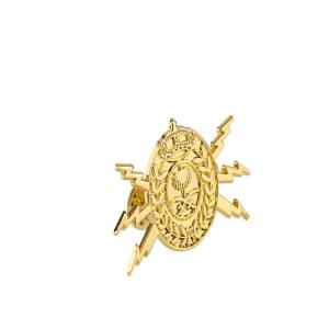 Best Aluminum / Tin Army Metal Badges Security Pole Badge Pin On wholesale