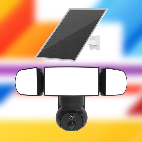 Cheap 2K Home Security Camera with Built In Speaker And Microphone WiFi Solar Light Camera for sale