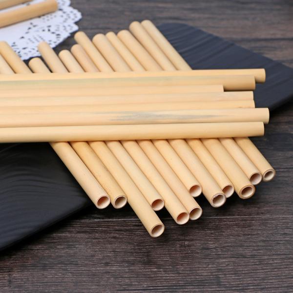 Cheap Handmade Bamboo Drinking Straw Sets Reusable with Straw Cleaning Brush for sale