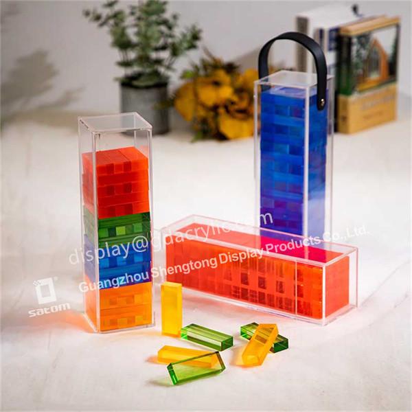 Cheap Custom Acrylic Tumble Tower 54 Blocks Stacking Game for sale