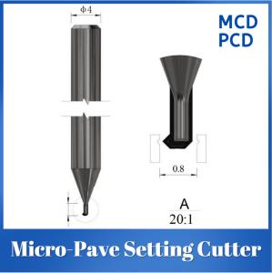 Best Micro Pave Setting Cutter PCD MCD Diamond Tools Precision Positioning wholesale