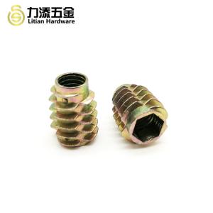 China OEM Hex Drive Threaded Inserts , M4 Wood Furniture Screw Inserts on sale