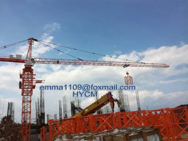 Cheap TC5513 Crane Model Build qtz80 Tower Crane 55M 8TONS Load Topkit Type for sale