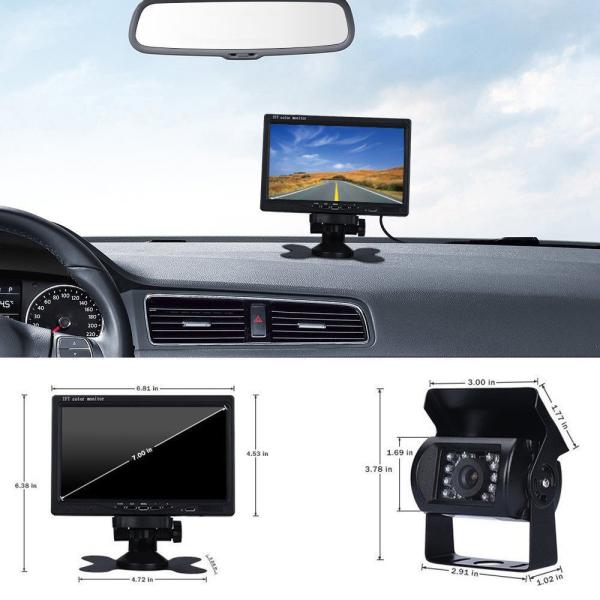 Cheap 7 Inch Vehicle Reversing Systems TFT LCD Rear View Display Monitor Night Vision Reversing Backup Rear View Camera for sale