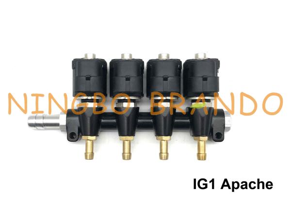 Cheap DC12V RAIL / OMB Type 3 Ohm 4 Cylinder IG1 Apache Injector Rail In LPG CNG Sequential System for sale