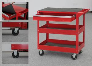 Best 32 Inch Color Customizable Metal Tool Cart On Wheels With Drawer And 2 Trays wholesale