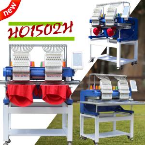 2 head embroidery machine newest technology multi functions computer embroidery machine for cap/t shrit/flat/3D like swf