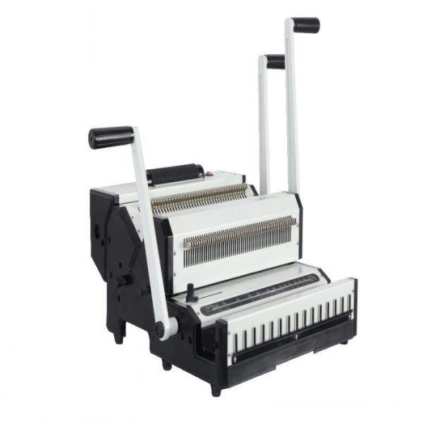 Cheap Double Loop Wire And Plastic Spiral Coil Punching Binding Machine for sale