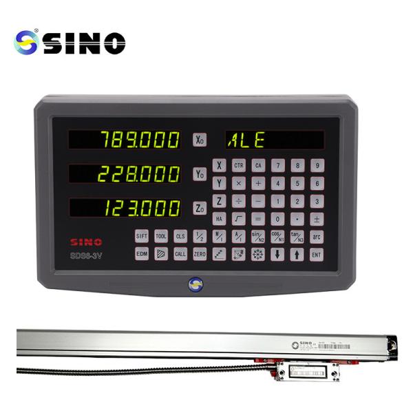 Cheap SINO DRO SDS6-3V Linear Encoder Glass Scale Ruler With 3 Axis Digital Readout for sale