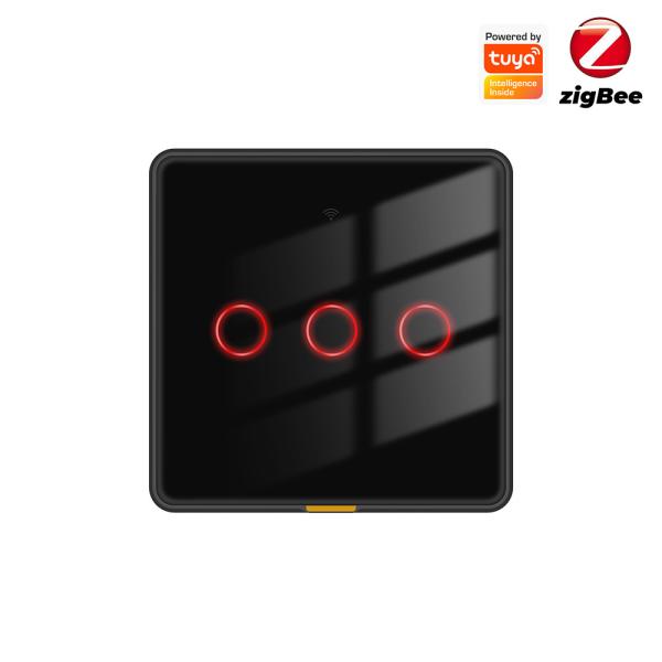 Cheap Tuya Zigbee Smart Light Switch – No Neutral Wire, No Capacitor Needed, 100-250V, Voice & App Control, Alexa & Google Home Compatible, EU Touch Switch for sale
