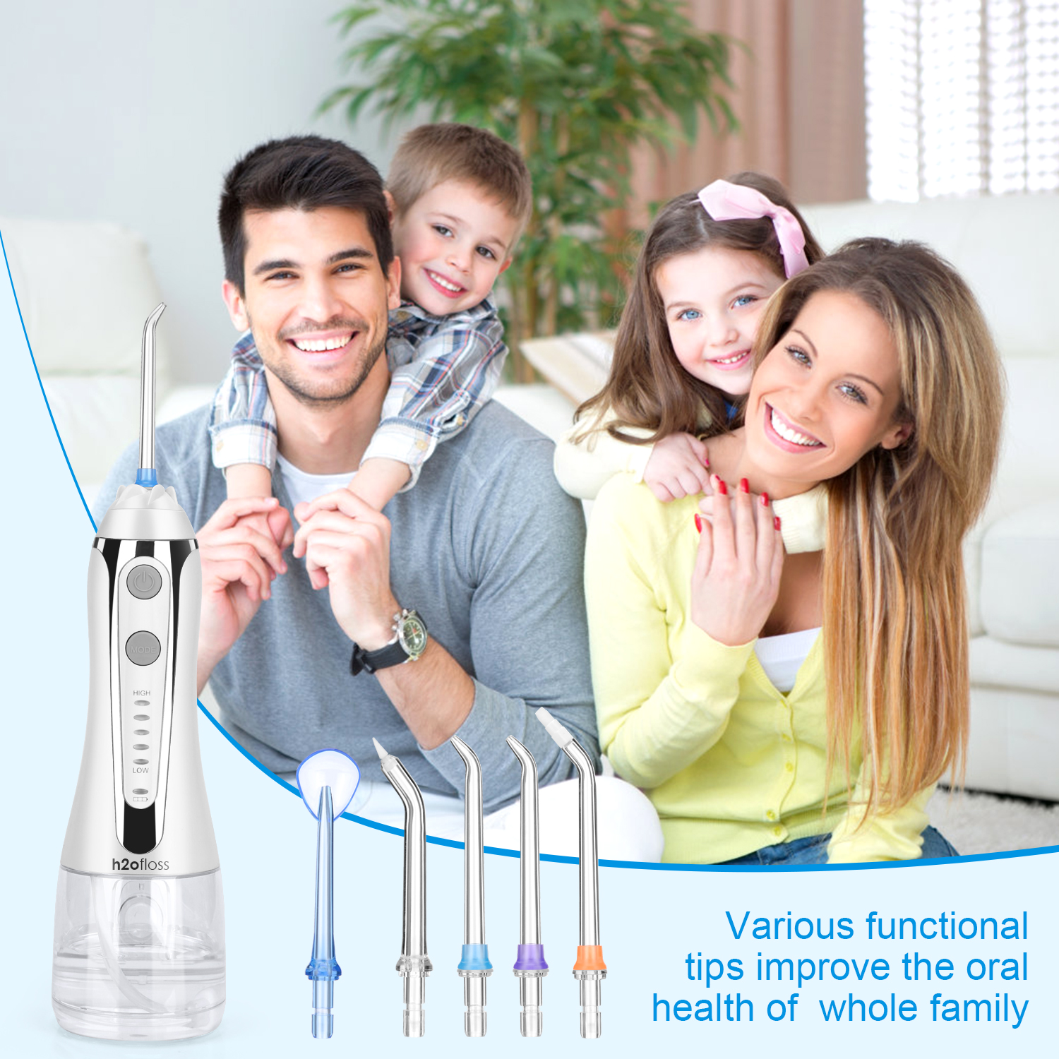 Usb Electric Dental Cleaning Water Jet , Ultra Professional Water Flosser