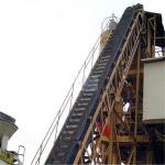 High Incline Angles Pan Conveyor Belt System For Bulk Material Handling