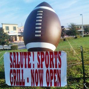 China New finished Inflatable american football soccer ball model on sale