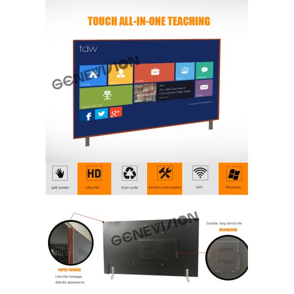 LCD School Teaching 350cd/M2 Interactive Whiteboards