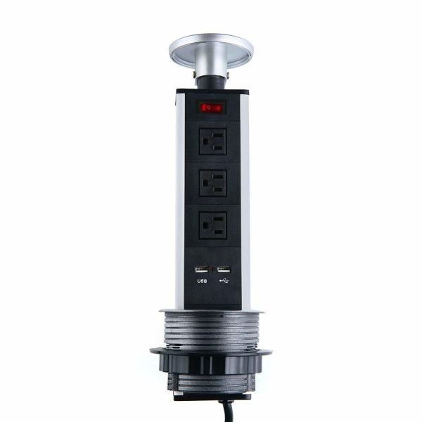 Cheap Desktop Kitchen Pop Up Power Sockets Us Plug Retractable Aluminum Material for sale