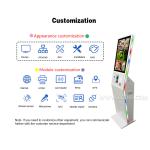 Tickets Queue Printing Touch Screen Kiosk With QR Code Scanner NFC Finger Prints