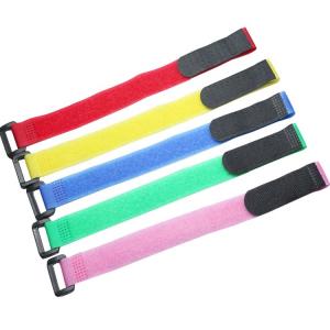 Best Adjustable Fastener Reusable Colorful Buckle Hook and Loop Strap wholesale