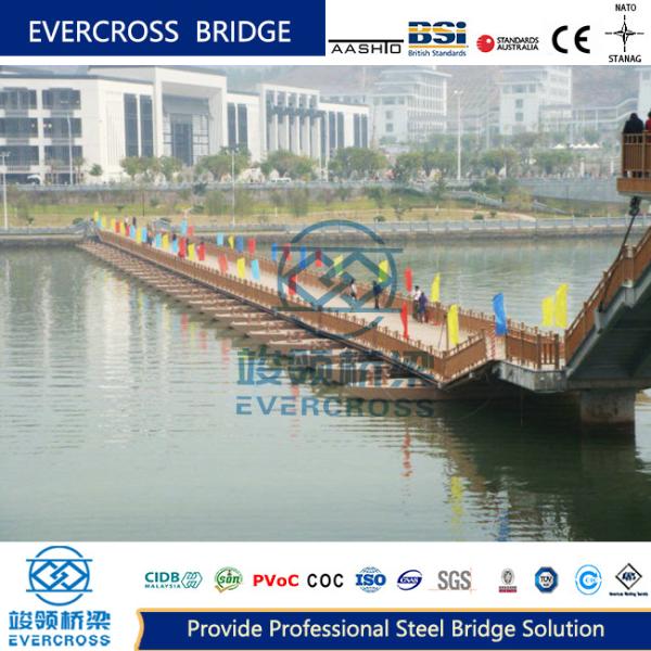 Cheap OEM Floating Pontoon Bridge Portable Steel Bridge For Pedestrian for sale