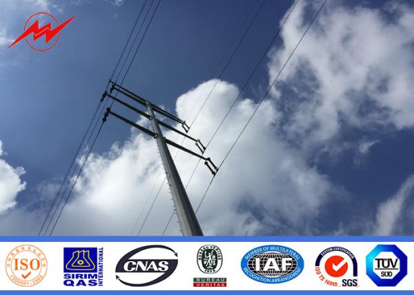 Cheap 69KV 40FT To 100FT Utility Galvanized Steel Poles For Power Distribution Line Project for sale