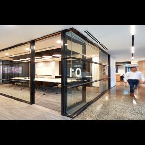 China Soundproof Modern Office Glass Partition Walls With Aluminium Frame on sale