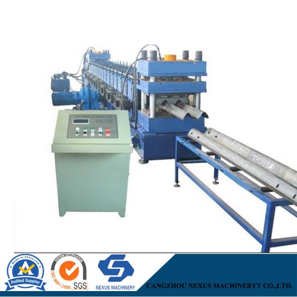 Cheap                  Highway Corrugated Beam Barrier Roll Forming Guardrail Sheet Machine              for sale