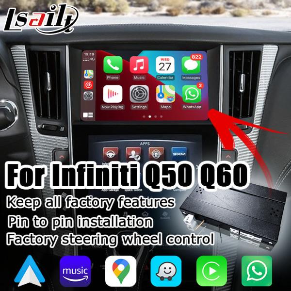 Cheap Infiniti Q50 Q60 wireless carplay android auto screen projection media interface for sale