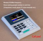 wireless number calling system queue management including ticket printer and