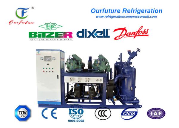 Cheap Professional Ice Rink Cold Room Compressor Unit Condensing Temperature 50℃ for sale