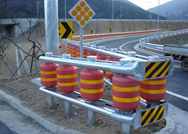 Cheap Anti - Crash Bright Color Safety Roller Barrier With Crash Cushion Design for sale