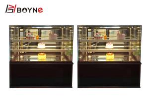 R134A Cake Display Case Black Three Layer Bread Chiller Showcase