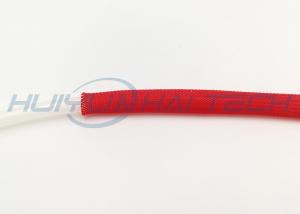 China Flame Proof Red Color Electrical Braided Sleeving For Wire Cable Harness on sale