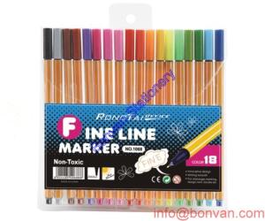 assorted fine tip Colored Fineliner set,store sale fineliner pen set,gift fineliner set