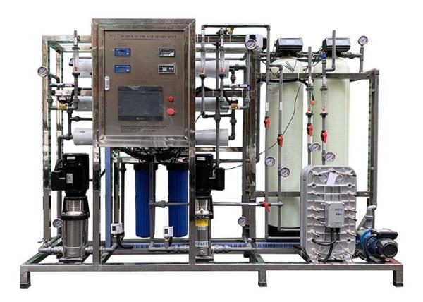 Cheap Small RO Desalination Plant 250LPH / Two Stage RO Purifier Machine With EDI System for sale