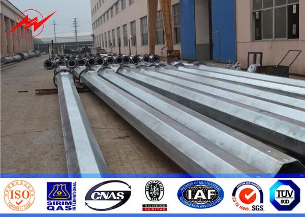 Cheap Low - Voltage 11.9m Power Transmission Poles For 69 Kv Transmission Line Project for sale