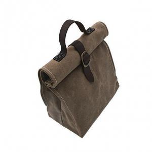 Best Waxed Canvas 6 Can Cooler 100% Cotton PU Leather Waterproof With Carrying Handle wholesale