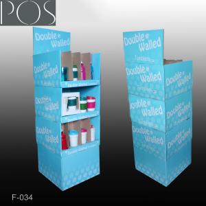 China grocery store pop corrugated display stand for bottles on sale
