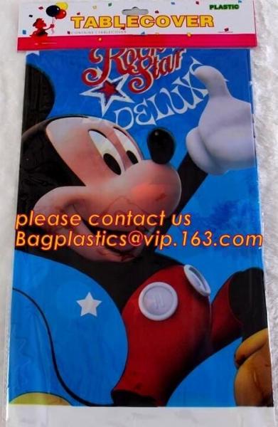 Cheap Custom Printed Plastic Waterproof Halloween Table Cloth, custom printed plastic table cover sheet, Household Items Solid for sale