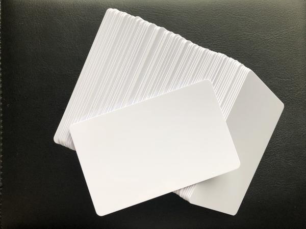Cheap Retail CR80 Blank White PVC Business Cards Reprintable Glossy 85.5mm*54mm for sale