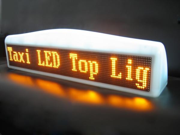Cheap P10 Moving Taxi LED Display , 96 x 16 Pixel IP65 Multi Color LED Display for sale