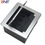 Clamshell hidden table mounted socket box for office table