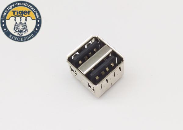 Cheap Vertical USB PCB Connector Socket Terminals Brass Shell Material For Telecommunications for sale